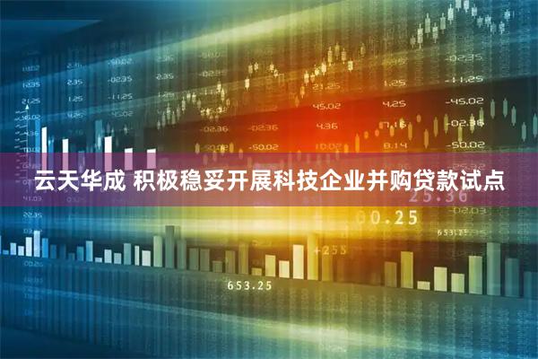 云天华成 积极稳妥开展科技企业并购贷款试点