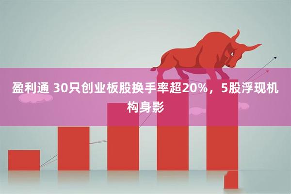 盈利通 30只创业板股换手率超20%，5股浮现机构身影