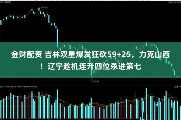 金财配资 吉林双星爆发狂砍59+25，力克山西！辽宁趁机连升四位杀进第七