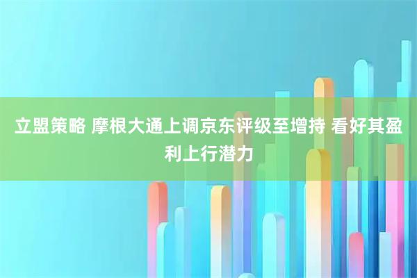 立盟策略 摩根大通上调京东评级至增持 看好其盈利上行潜力