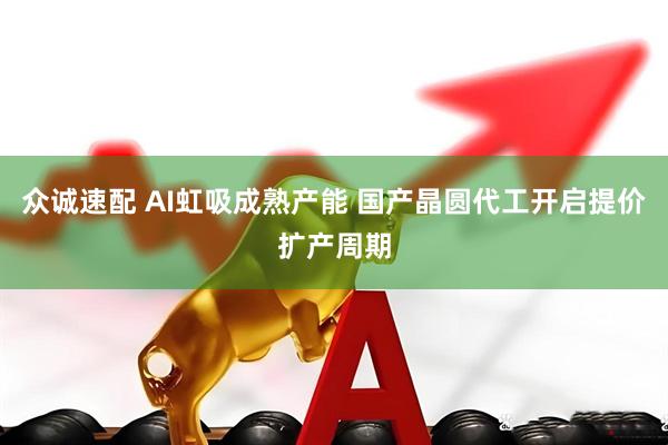 众诚速配 AI虹吸成熟产能 国产晶圆代工开启提价扩产周期