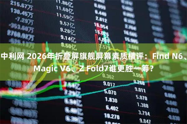 中利网 2026年折叠屏旗舰屏幕素质横评：Find N6、Magic V6、Z Fold7谁更胜一筹？